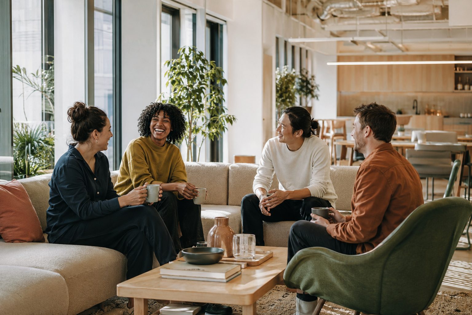 The Rai team in conversation at the studio
