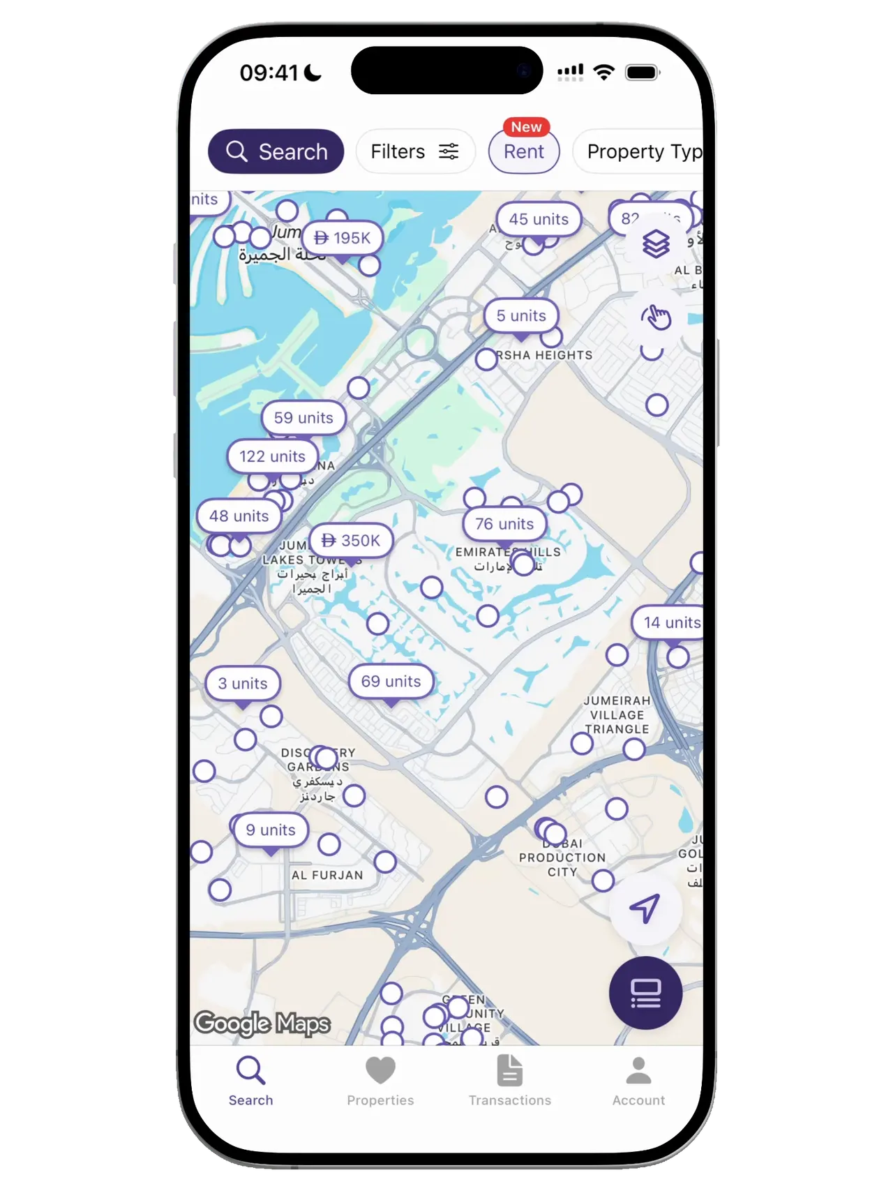 Property Finder: Making the map the search engine